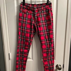 Zara Man Plaid Skinny Tartan Pant